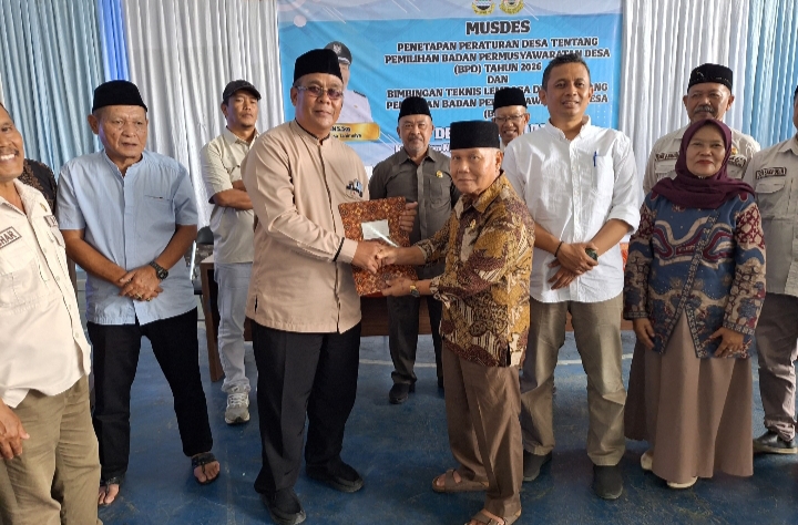 Badan Permusyawaratan Desa (BPD) Desa Tanimulya menggelar rapat Musyawarah desa dalam rangka pengesahan peraturan desa (Perdesa) Tahun 2026