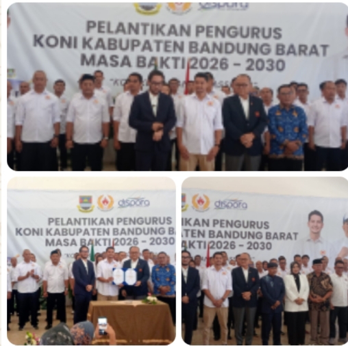 Ketua KONI Bandung Barat Resmi Dilantik,Siap Tancap Gas Menuju Proprov Jabar 2026