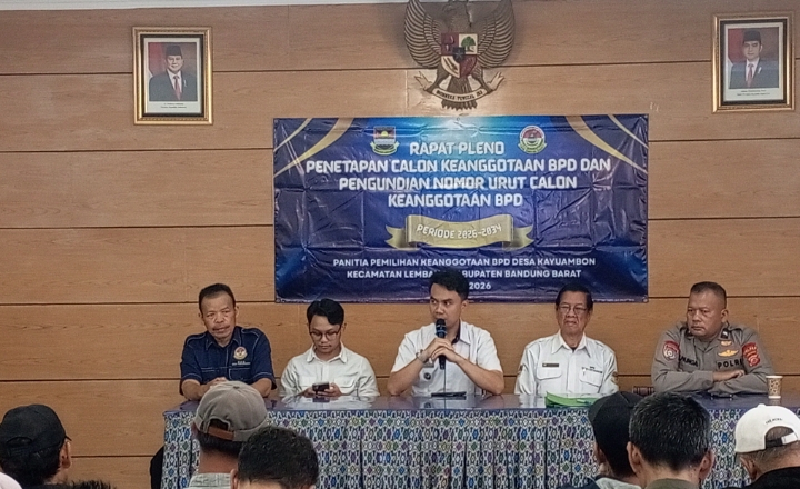 Pemilihan BPD Desa Kayuambon Masuki Tahap Penetapan Calon, Panitia Gelar Rapat Pleno Terbuka dan Pengundian Nomor Urut