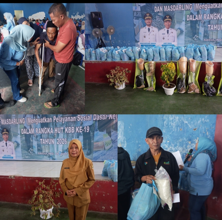 HUT Ke - Bandung Barat, Pemkab Salurankan Santunan 1,919 Lansia Sekaligus Hadirkan Layanan Sosial Keliling